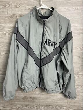 US Army Jacket M Gray Physical Fitness Uniform Skilcraft